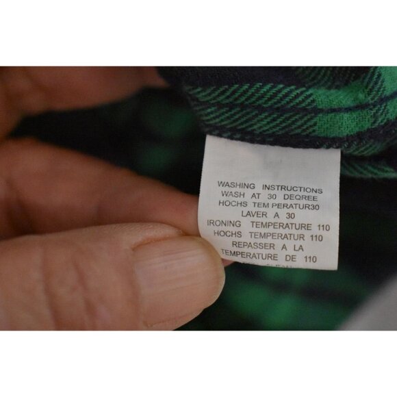 Men's Nutexrol Green Blue Plaid Flannel Sleeveless Big and Tall Size 3XL - Picture 4 of 6